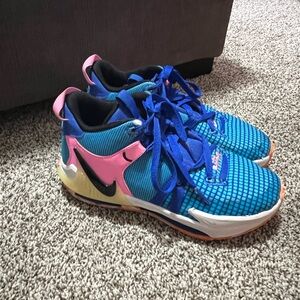 Nike Blue and Pink Sneakers with Modern Design